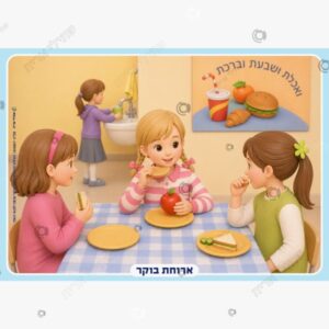 תמונת מוצר: ילדות אוכלות ארוחת בוקר mt759jzeq6cw mt759l0tj7z3