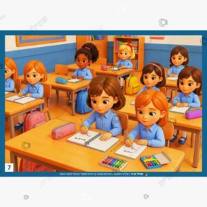 תמונת מוצר: ילדות כותבות ולומדות בכתה mt6y3u0anih4 mt6y3v7678cn