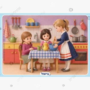 תמונת מוצר: ילדות מבשלות עם המורה במטבח mt7596891k0g mt7596zw8wug