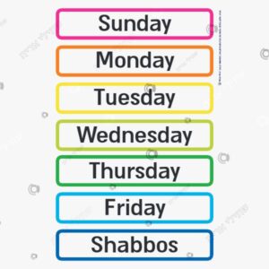 תמונת מוצר: ימים בשבוע mvjdlax4j577 mvjdlc83yrio