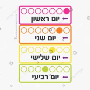 תמונת מוצר: ימים בשבוע לחובה כיתוב ומספר mvjdk8la03xt mvjdk9zohpjc