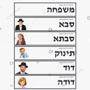 תמונת מוצר: כרטיסי אורינות בנושא משפחה mtifhtwbzk9e mtifhvruj544