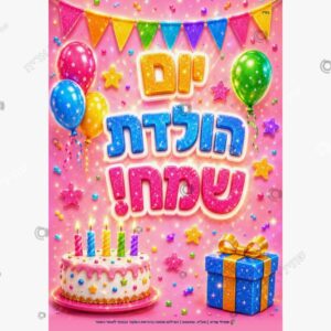 תמונת מוצר: כריכה לחוברת ליום הולדת מנצנץ בנות אורך mt6wl11els6k mt6wl2pb5sp6