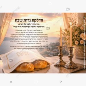 תמונת מוצר: סדר הדלקת נרות שבת mtjym1choeob mtjym2ah9gn4