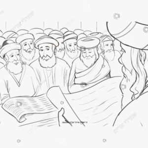 תמונת מוצר: סיפור רבי עקיבא השועל והדגים שחור לבן muwkngx9nesz p2 muwknk9vyix3